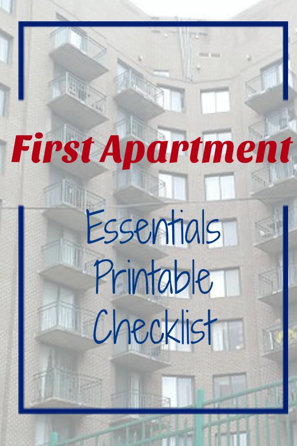 First apartment essentials printable checklist