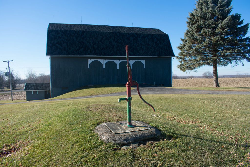 old fashioned farm water pump