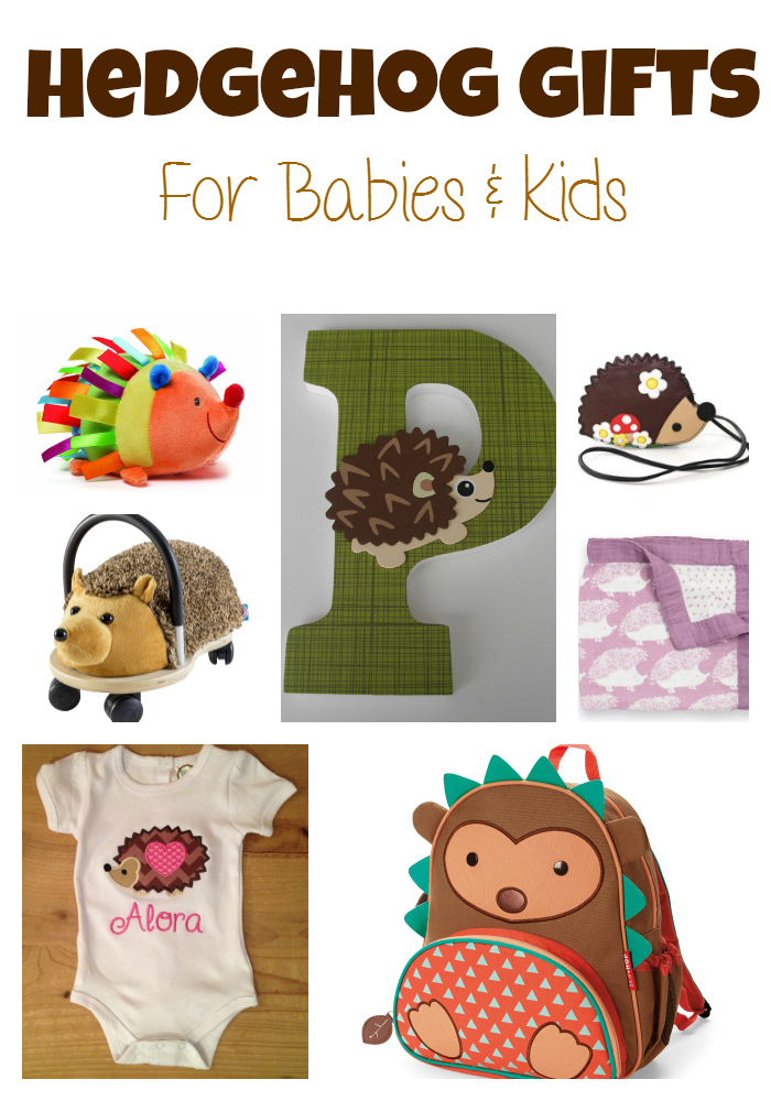 Hedgehog gift guide for kids who like hedgehogs or baby shower gifts