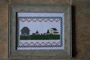 custom farm cross stitch pattern from your family photos